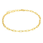 Vergoldet Sterlingsilber Lang Kettenglied Halsband Halskette 35,5 - 40,5 cm