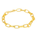 Schwer Vergoldet Sterlingsilber Kettenglied Armband 18 cm