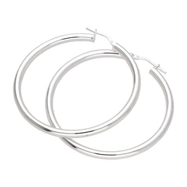 Sterlingsilber Einfach 45 mm Creolen Ohrringe