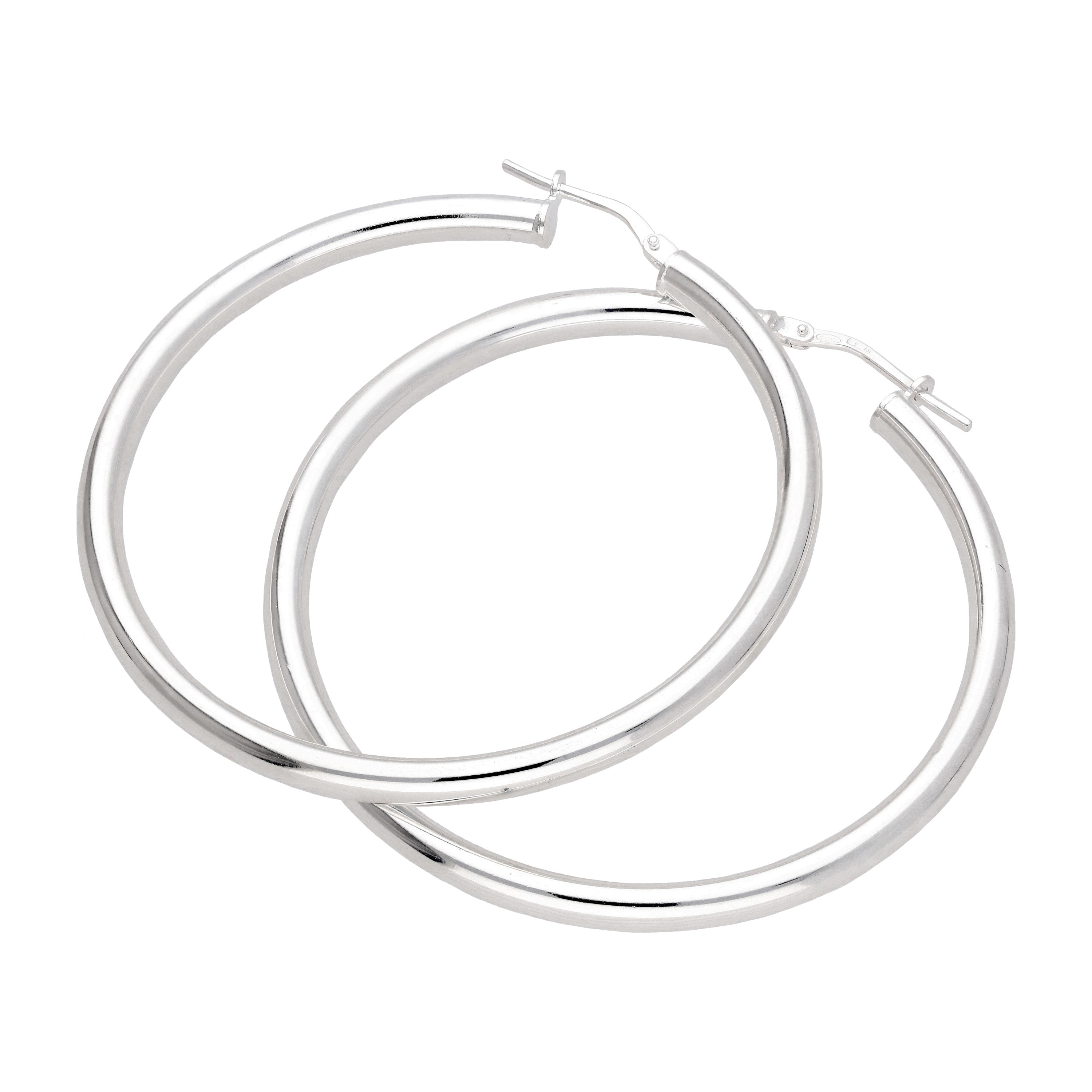 Sterlingsilber Einfach 45 mm Creolen Ohrringe