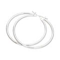 Sterlingsilber Einfach 40 mm Creolen Ohrringe