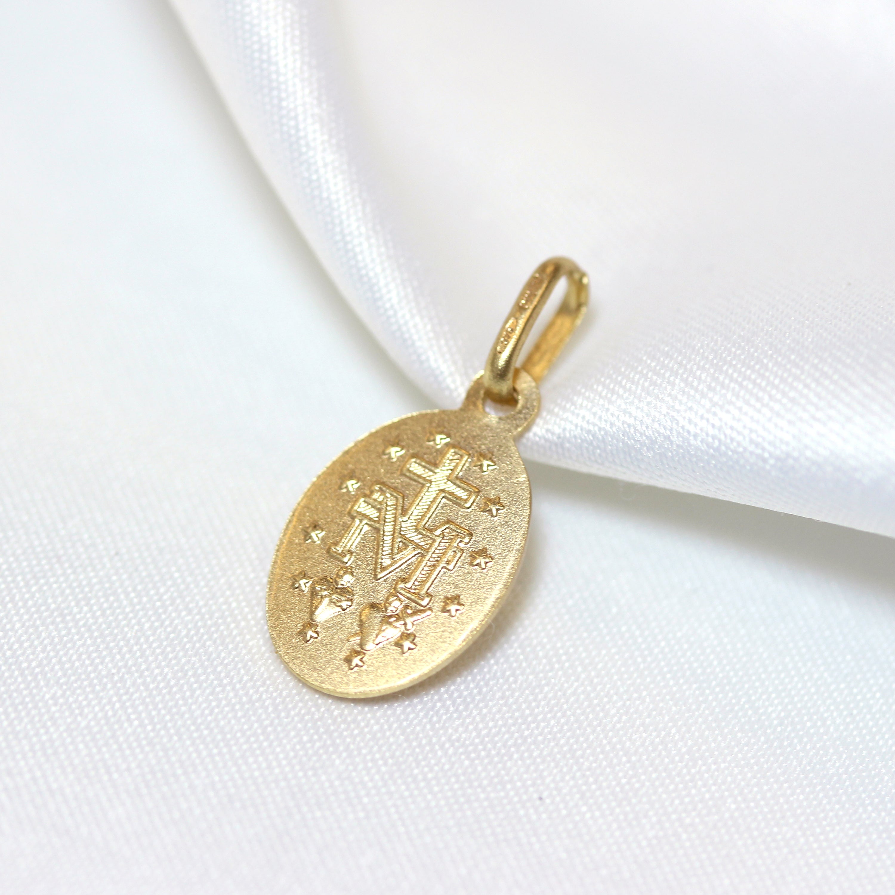 9 Karat Gold Wundertätige Maria Anhänger