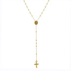 Fein 9 Karat Gold Verstellbar Rosenkranz Halskette