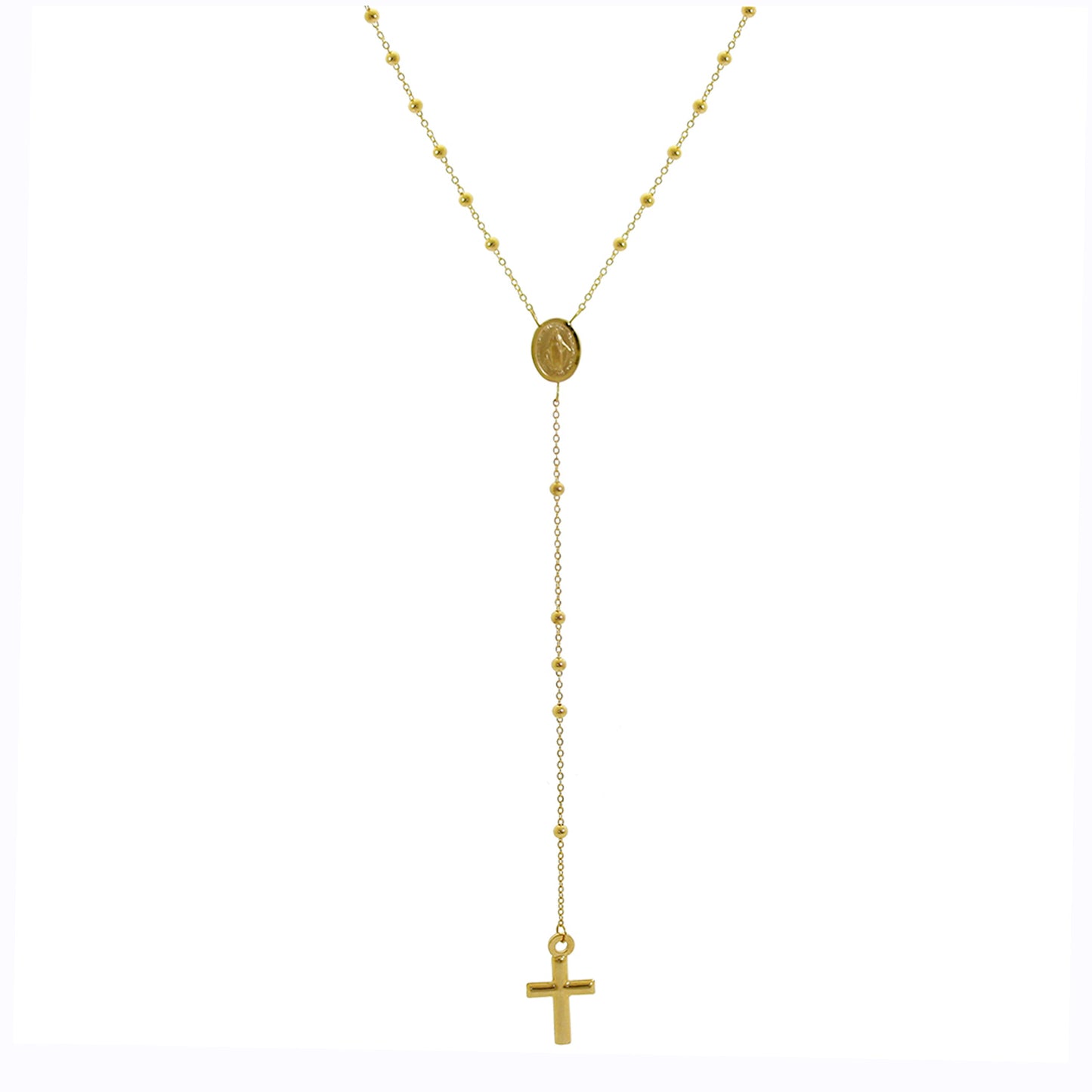 Fein 9 Karat Gold Verstellbar Rosenkranz Halskette