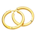 Vergoldete Sterlingsilber Quadratische Rohr Push-Button 30 mm Creolen