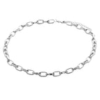 Sterlingsilber Kettenglied Verstellbar Halskette 40,5 - 45,5 cm