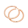 Ohrringe mit Druckknopfverschluss aus roségoldplattiertem Sterlingsilber, 35 mm