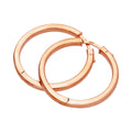 Ohrringe mit Druckknopfverschluss aus roségoldplattiertem Sterlingsilber, 35 mm
