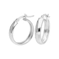 Sterlingsilber Klobig 20 mm Creolen Ohrringe