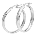 Sterlingsilber Klobig 30 mm Creolen Ohrringe