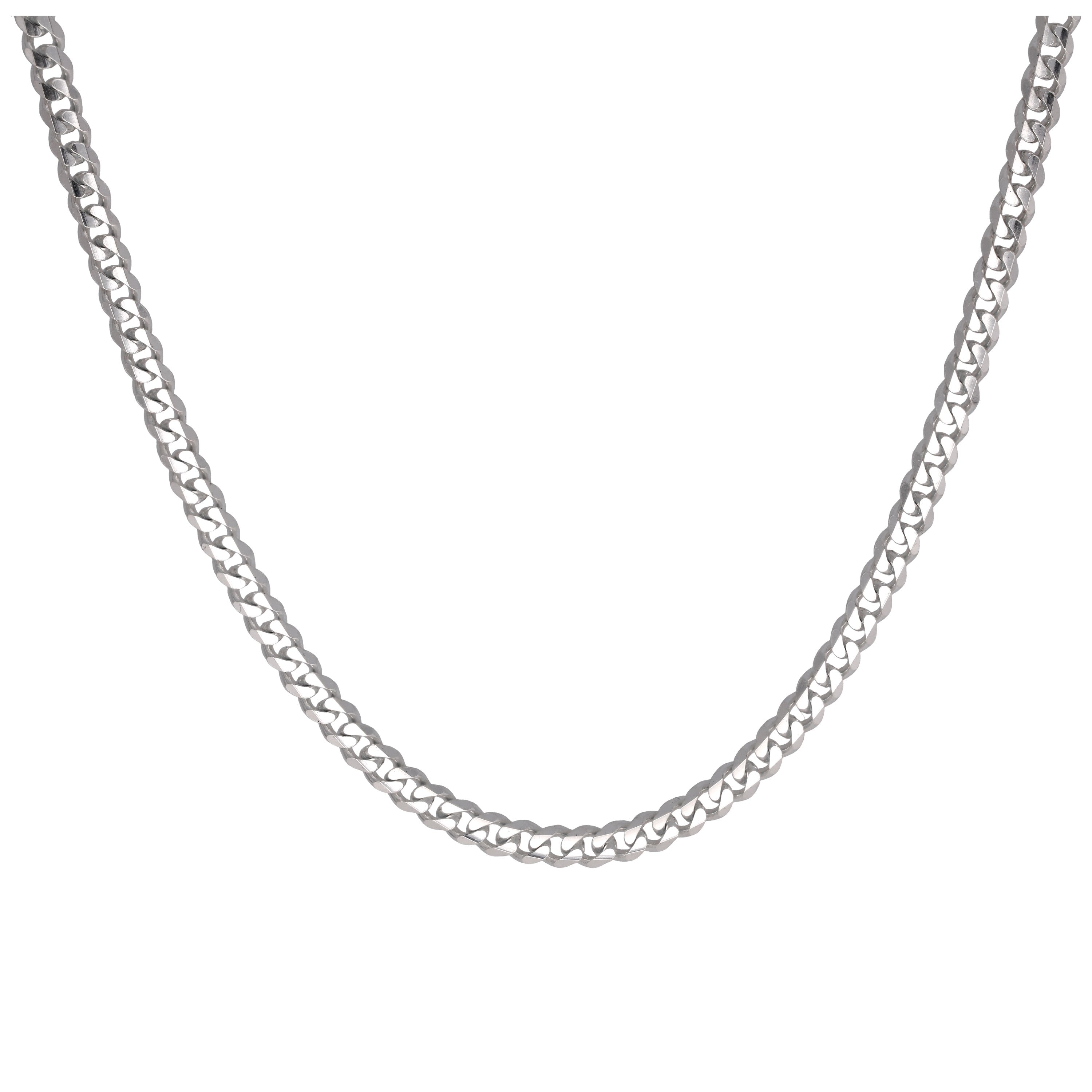 Sterlingsilber Panzerkettenglied Halskette 45,5 cm