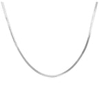 Sterlingsilber Flach Schlangenkette Halskette 45,5 cm