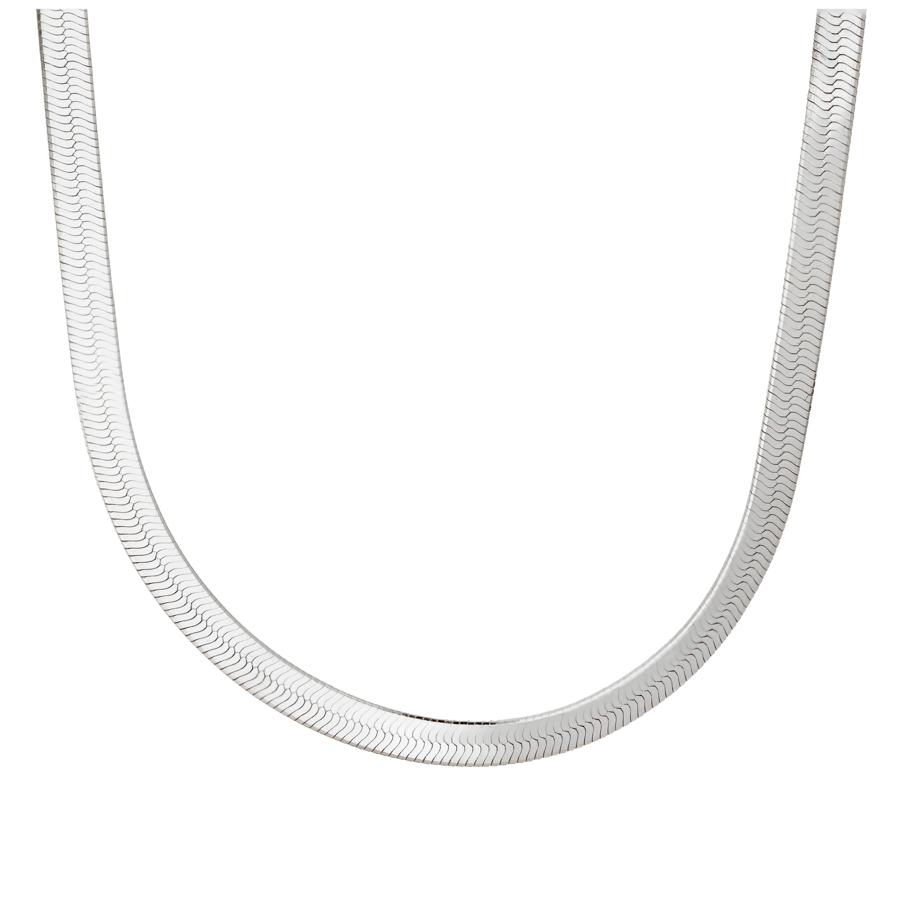 Sterlingsilber Fischgrätmuster Kette Halskette 45,5 cm