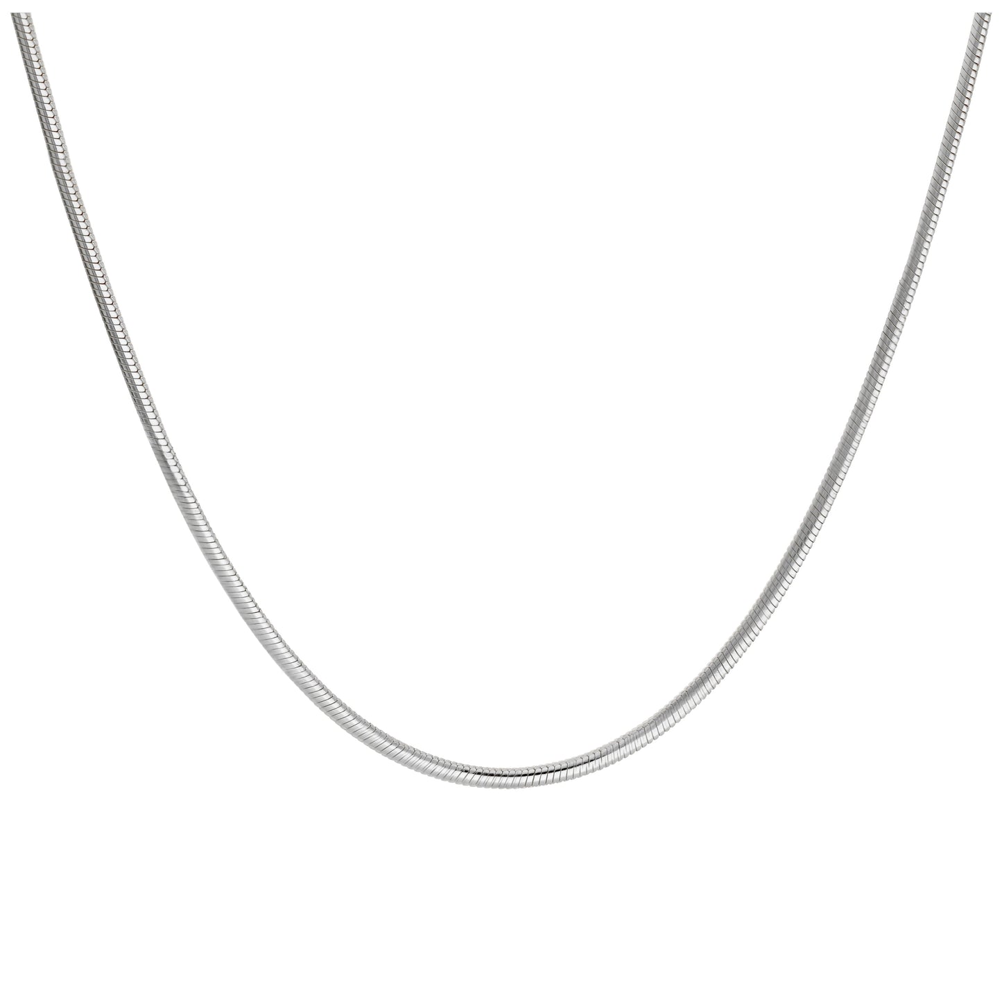 Sterlingsilber 2mm Schlangenkette Halskette 45,5cm