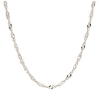 Sterlingsilber Disco Gedreht Schlangenkette Halskette 45,5 cm
