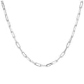 Sterlingsilber Lang Kabel Kettenglied Halskette 45,5 cm