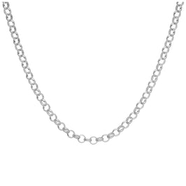 Sterlingsilber Rolo Kettenglied Halskette 45,5 cm