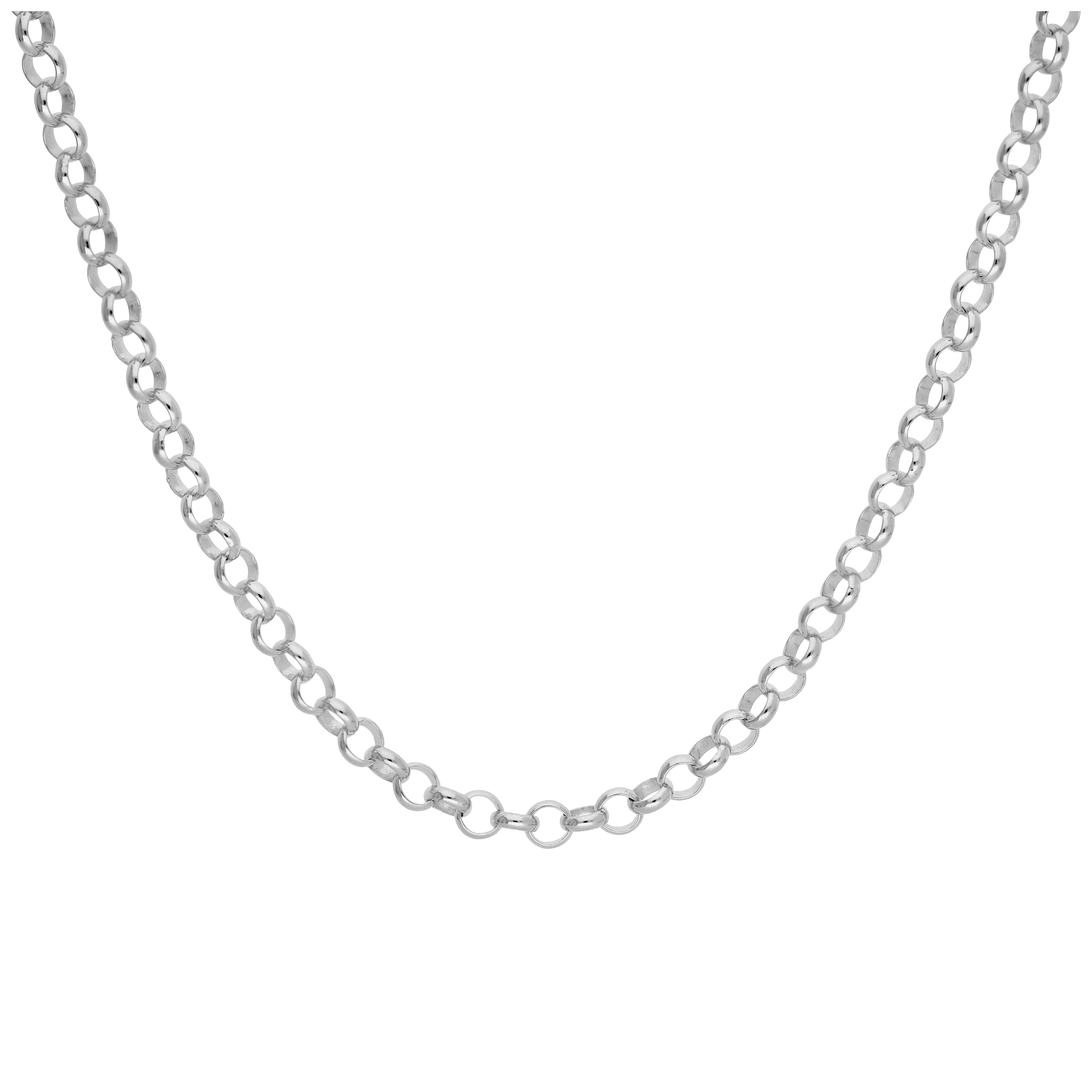 Sterlingsilber Rolo Kettenglied Halskette 45,5 cm