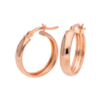 Rosévergoldet Sterlingsilber Creole 20 mm Creolen Ohrringe
