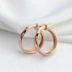 Rosévergoldet Sterlingsilber Creole 20 mm Creolen Ohrringe