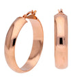 Kräftige Creolen aus rosévergoldetem Sterlingsilber, 30 mm
