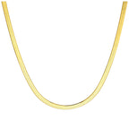 Vergoldet Sterlingsilber Schlangenkette Halskette 45,5 cm