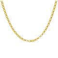 Vergoldet Sterlingsilber 3 mm Rolo Kette Halskette 45,5 cm