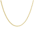 Vergoldet Sterlingsilber 2 mm Rolo Kette Halskette 45,5 cm