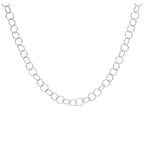 Sterlingsilber Licht 5 mm Rolo Kettenglied Halskette 45,5 cm