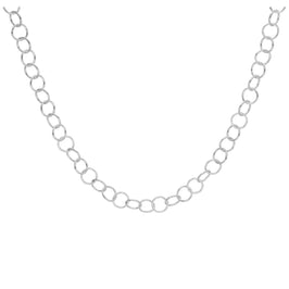 Sterlingsilber Licht 5 mm Rolo Kettenglied Halskette 45,5 cm