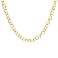 Vergoldete Sterlingsilber-Halskette mit leichten 5-mm-Rollokettengliedern, 45 cm