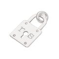 Individuell gefertigter Charm aus Sterlingsilber mit Vorhängeschloss mit Schlüsselloch