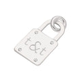 Individuell gefertigter Charm aus Sterlingsilber mit Initialen-Vorhängeschloss
