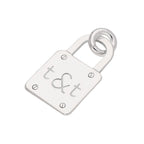 Individuell gefertigter Charm aus Sterlingsilber mit Initialen-Vorhängeschloss