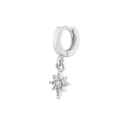Winzig Sterlingsilber CZ Stern Anhänger 26Ga 8 mm Helix Creolen Ohrring
