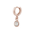 Winziges Helix-Piercing aus rosévergoldetem Sterlingsilber mit Zirkonia, 26Ga