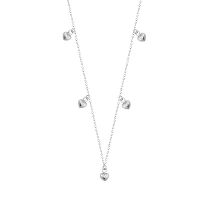 Sterlingsilber Mehr Herz 40,5cm Verstellbar Halskette