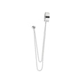 Sterlingsilber Doppel Kette Manschetten 4 mm Kugel Ohrstecker