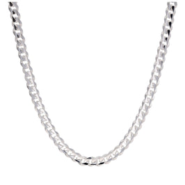 Halskette aus Sterlingsilber mit Diamantschliff, 3 mm, 45 cm