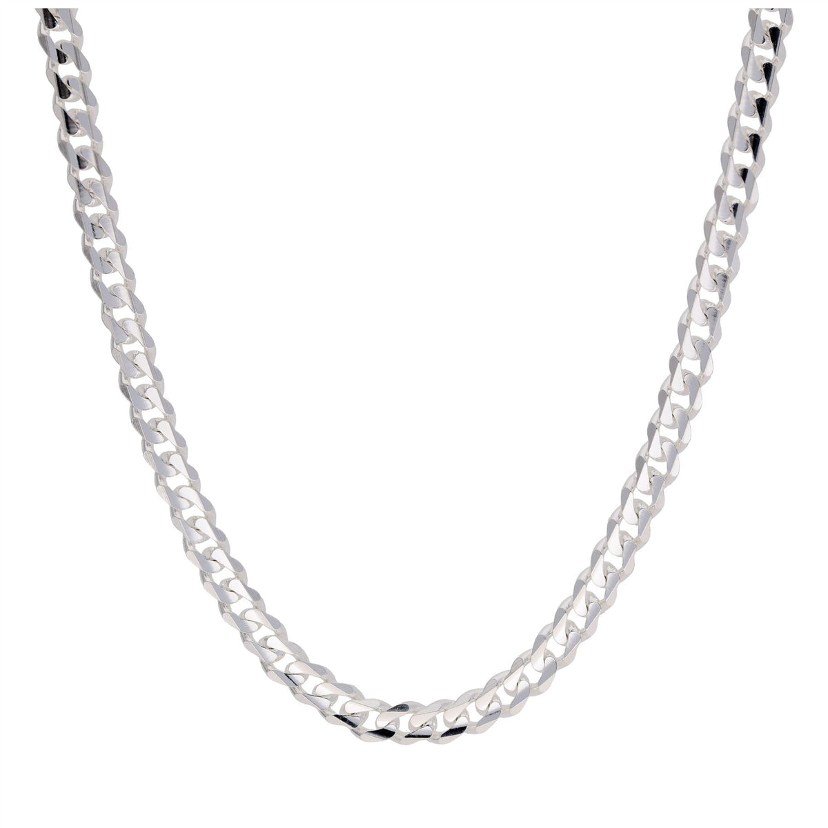 Halskette aus Sterlingsilber mit Diamantschliff, 3 mm, 45 cm