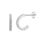 Sterlingsilber CZ Offen 10 mm Creolen Ohrstecker