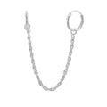 Doppel-Creole aus Sterlingsilber im Singapurketten-Design, 10 mm