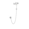 Sterlingsilber Sternschnuppen Manschetten Kette Ohrstecker
