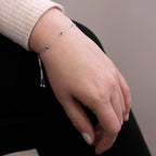 Sterlingsilber Mehr Amethyst CZ Verstellbar Armband