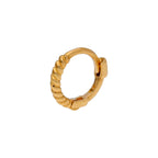 9 Karat Gold Winzig Gedreht Helix 7 mm Creolen 26Ga Ring