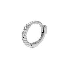 9 Karat Weißgold Winzig Gedreht 7 mm Helix Creolen 26Ga Ring
