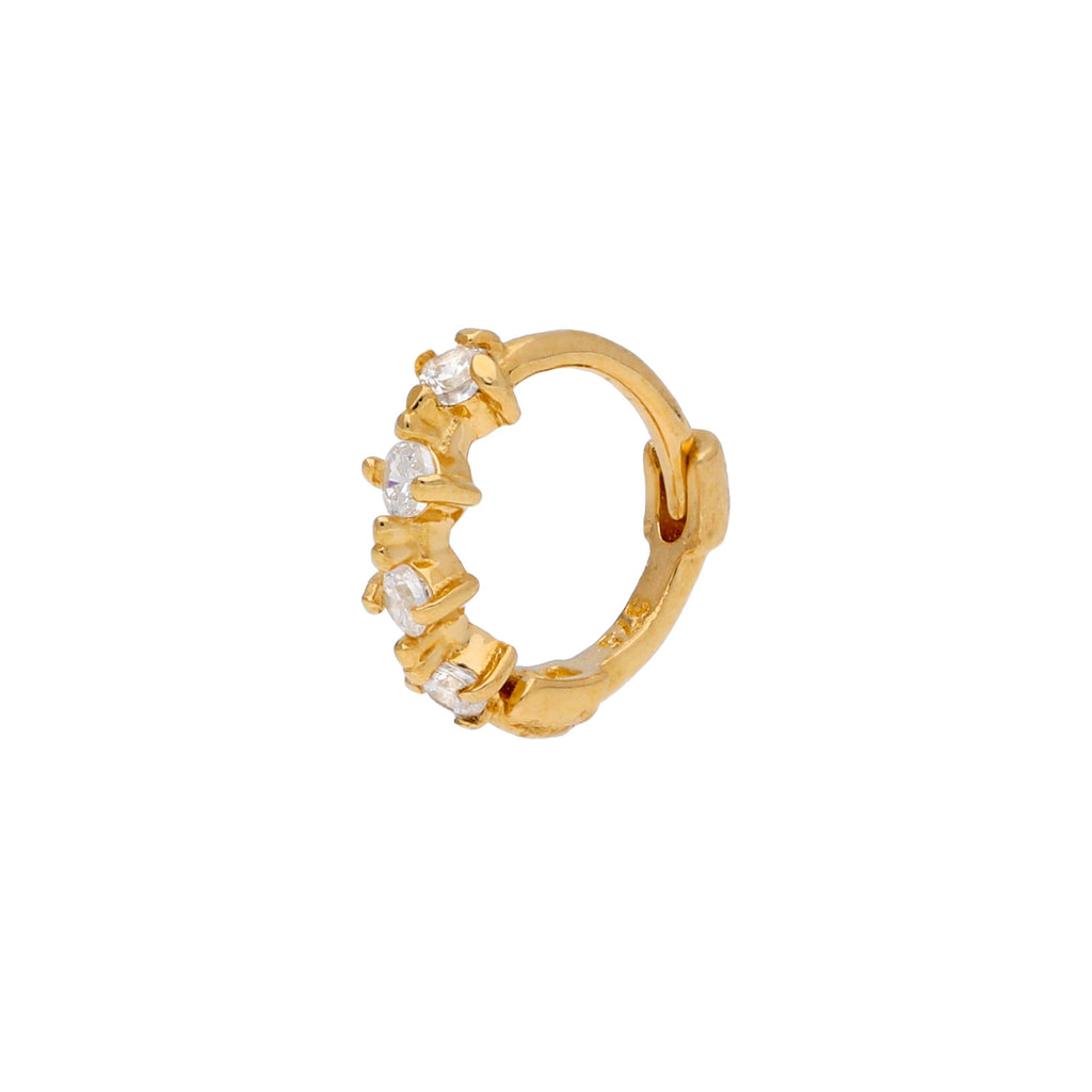 9 Karat Gold Winzig Krallen Fassung CZ 7 mm Helix Creolen 26Ga Ring