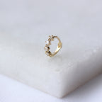 9 Karat Gold Winzig Krallen Fassung CZ 7 mm Helix Creolen 26Ga Ring