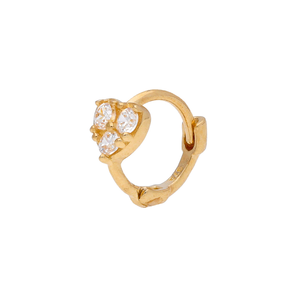 9 Karat Gold Winzig CZ Herz 7 mm Helix Creolen 26Ga Ring