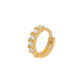 9 Karat Gold Winzig Pavé Fassung CZ 8 mm Helix Creolen 26Ga Ohrring